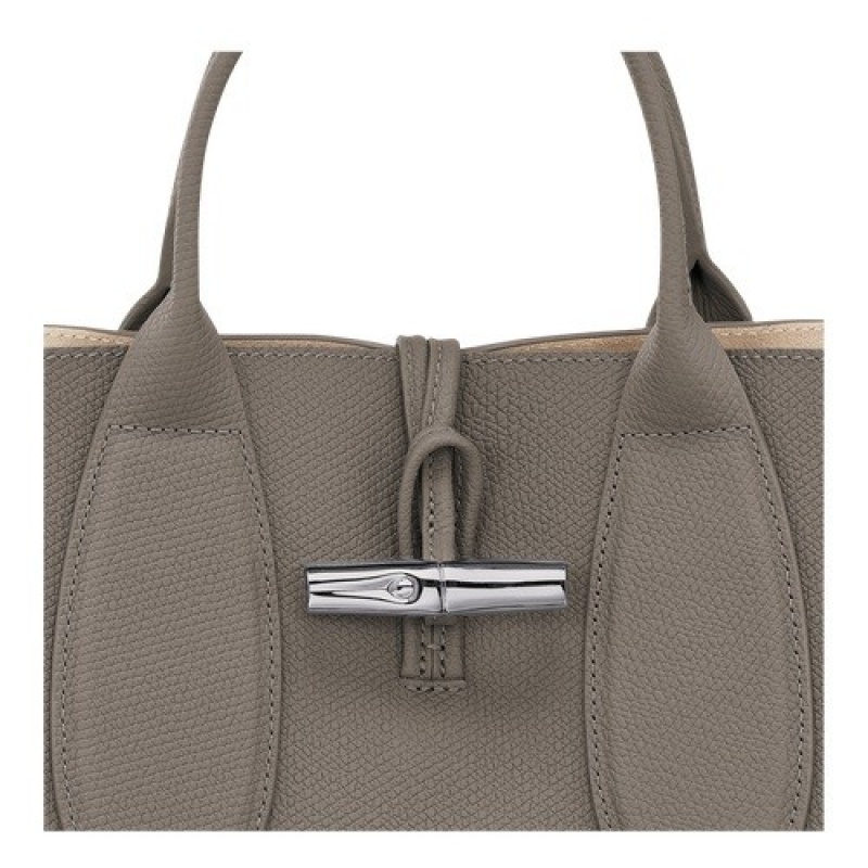 Turtledove Longchamp Roseau M Handbag | SN-LCMP47768