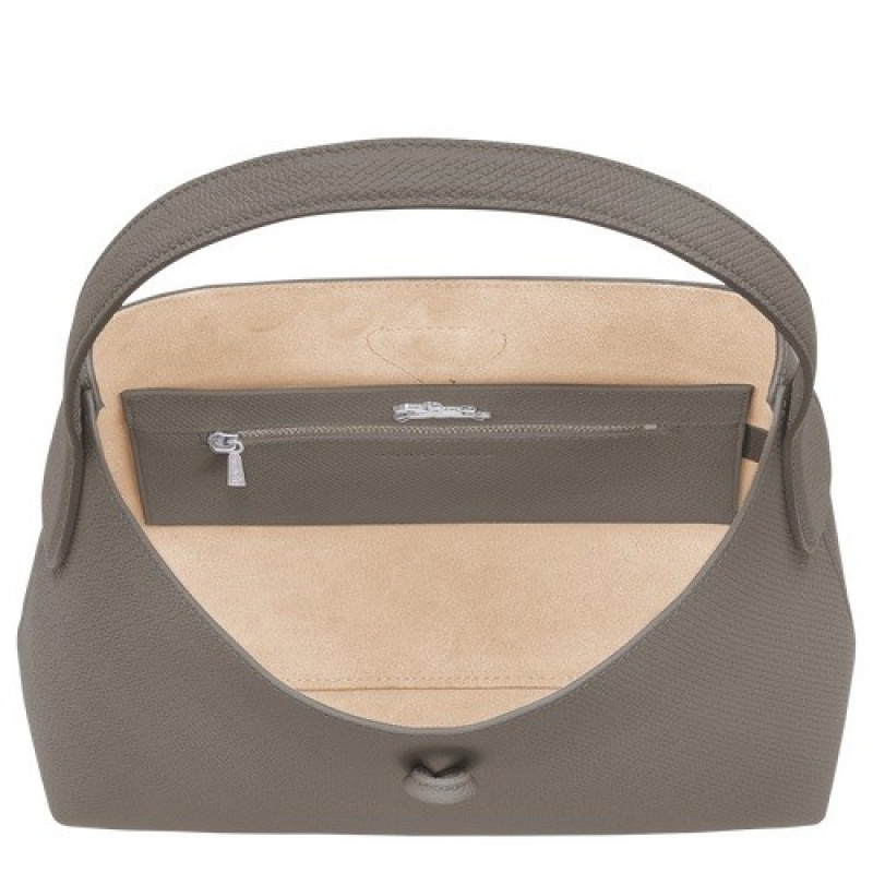 Turtledove Longchamp Roseau M Hobo Bag | SN-LCMP47995