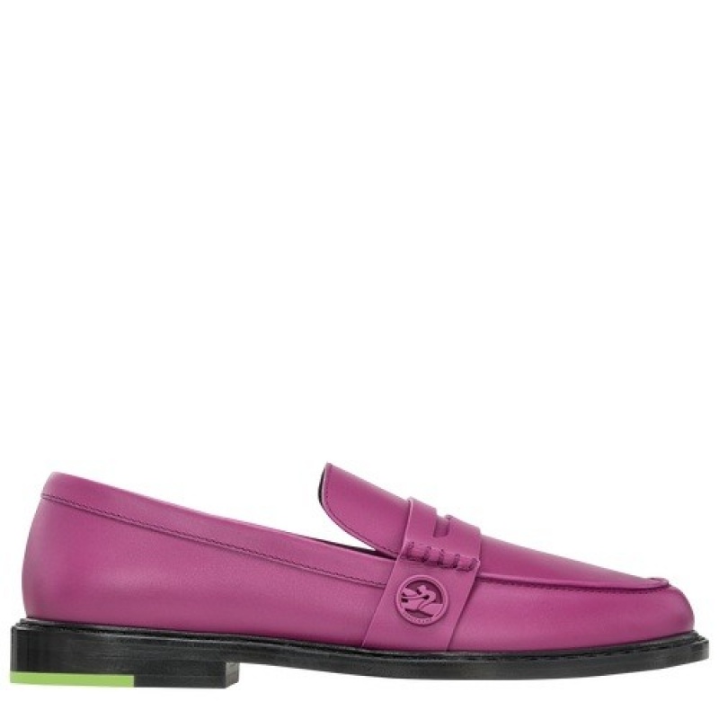 Violet Longchamp Box-trot Loafer | SN-LCMP48813