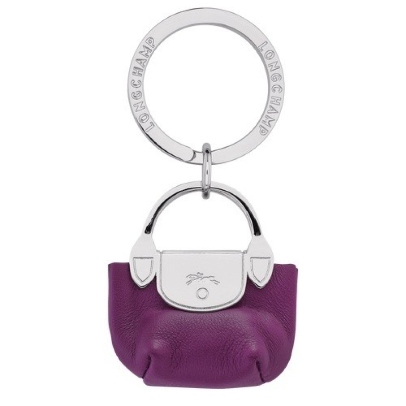 Violet Longchamp Le Pliage Xtra Key Rings | SN-LCMP49287