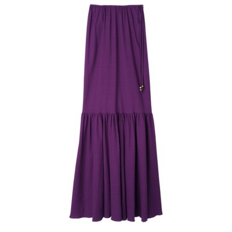 Violet Longchamp Long Skirt | SN-LCMP48687