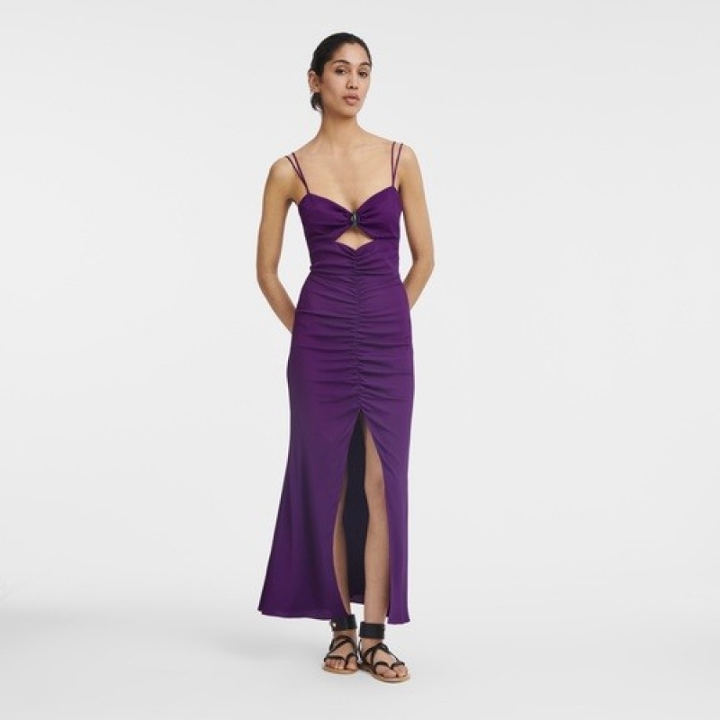 Violet Longchamp Midi Dress | SN-LCMP48674