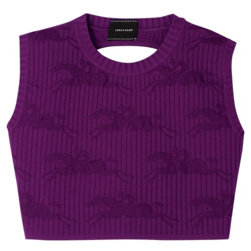 Violet Longchamp Sleeveless Top | SN-LCMP48720