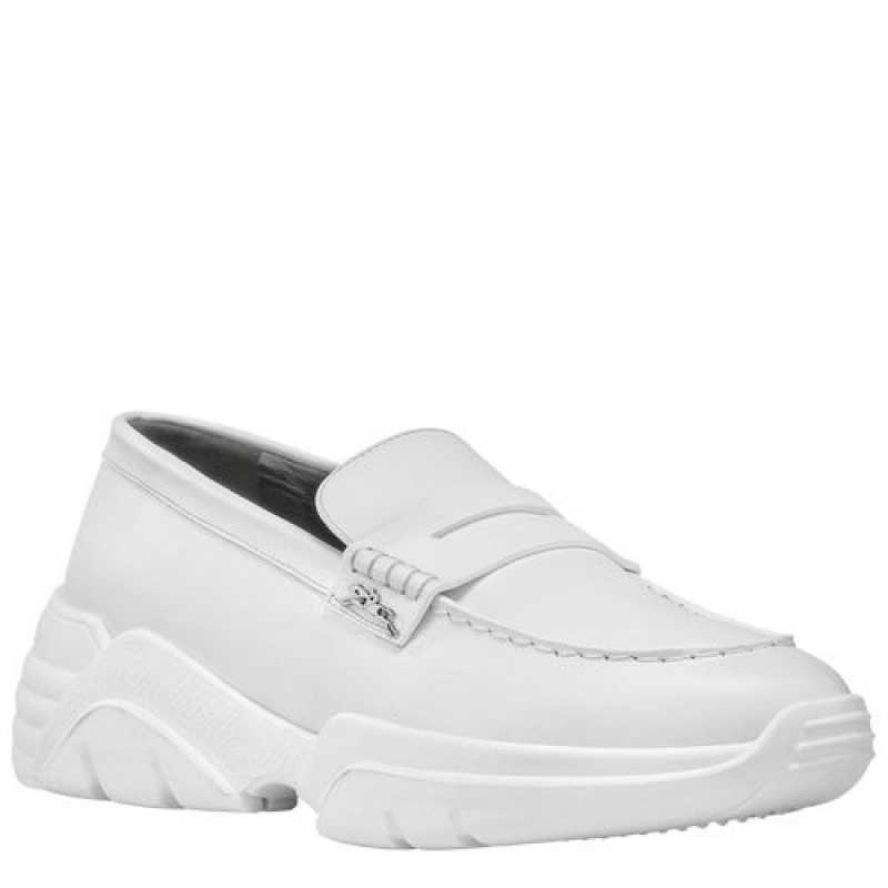 White Longchamp Au Sultan Loafer | SN-LCMP48814