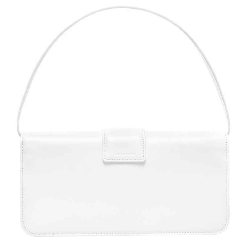 White Longchamp Box-trot M Hobo Bag | SN-LCMP48054