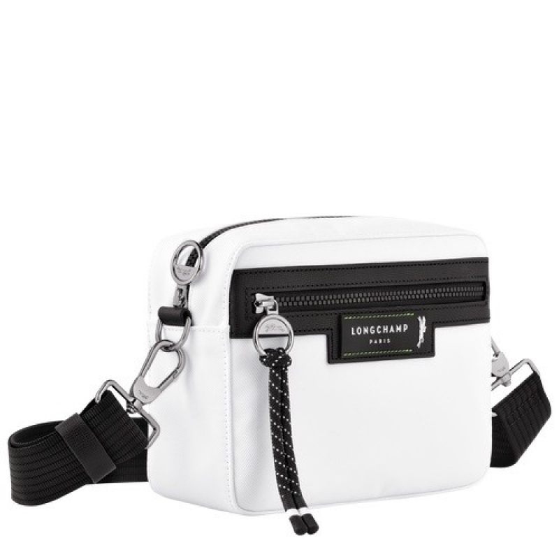 White Longchamp Le Pliage Energy S Camera Bag | SN-LCMP49068