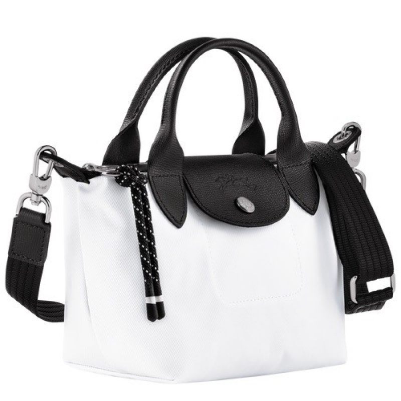 White Longchamp Le Pliage Energy Xs Handbag | SN-LCMP47803