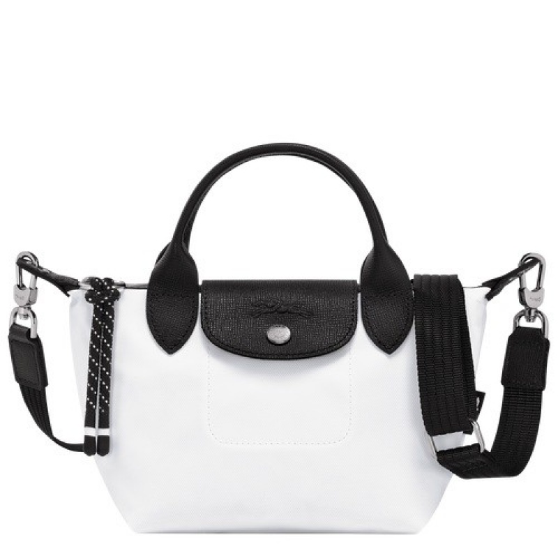 White Longchamp Le Pliage Energy Xs Handbag | SN-LCMP49188