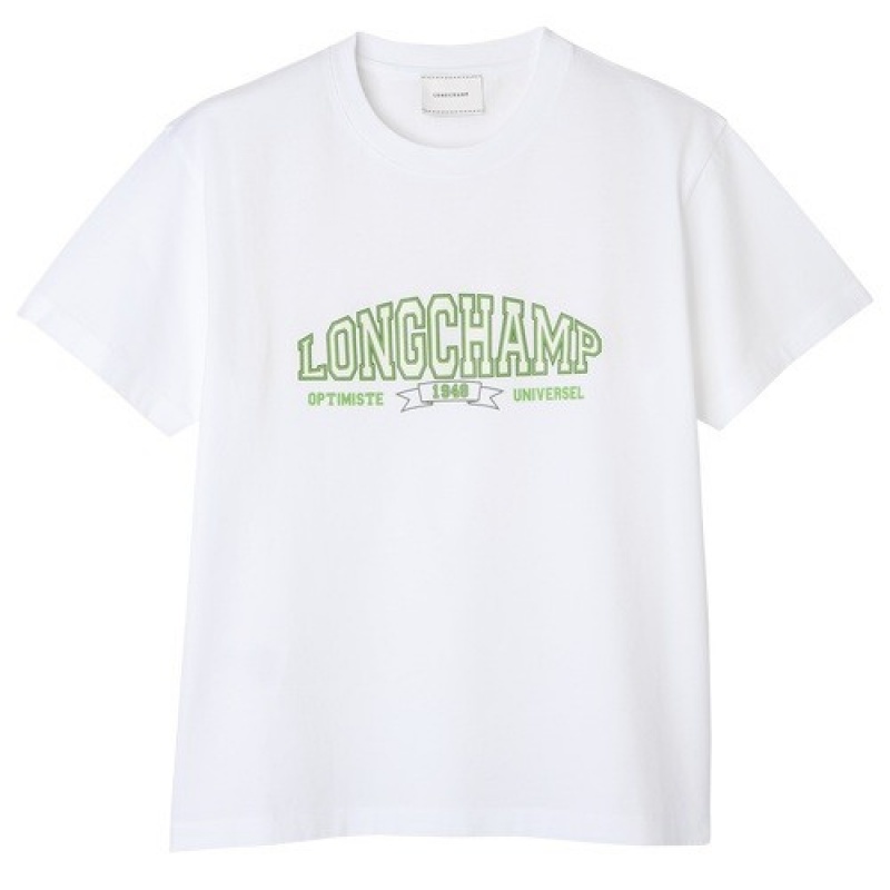 White Longchamp T-shirt | SN-LCMP48714