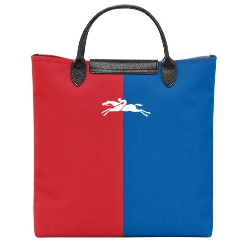 White Longchamp X Robert Indiana L Handbag | SN-LCMP49205