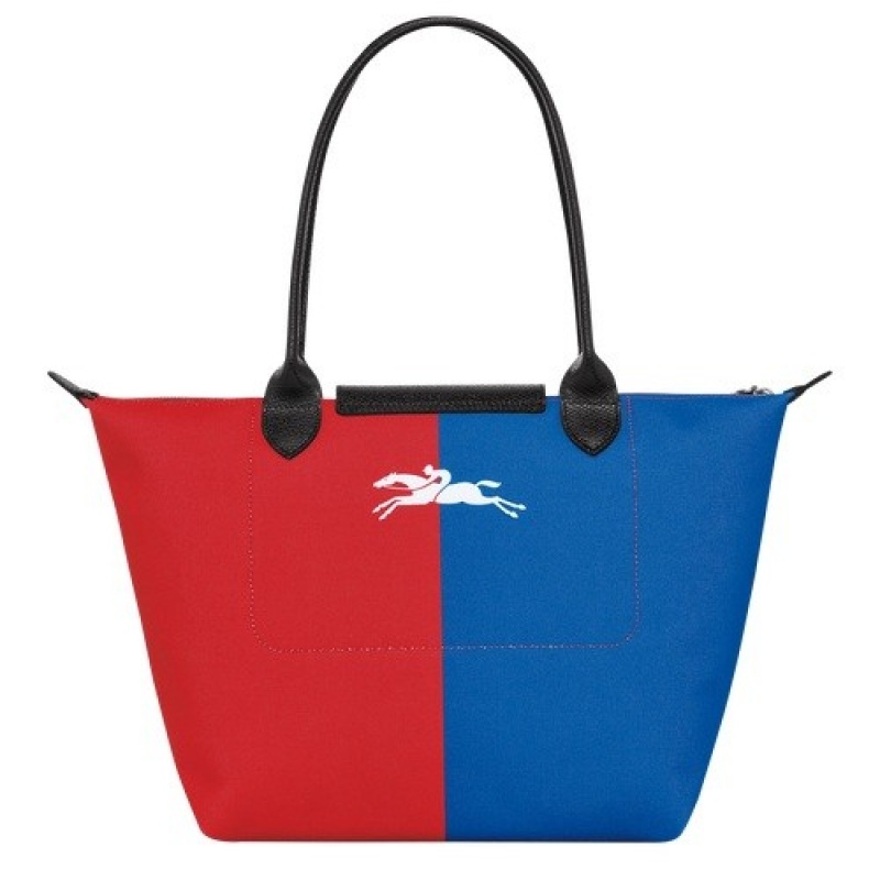 White Longchamp X Robert Indiana M Tote Bag | SN-LCMP47965