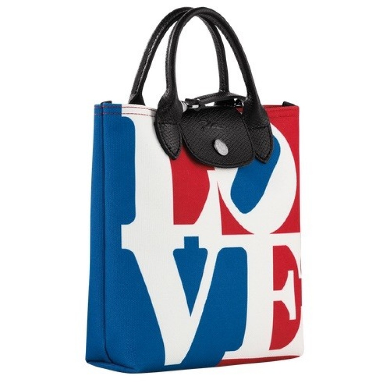 White Longchamp X Robert Indiana Xs Crossbody Bag | SN-LCMP49203