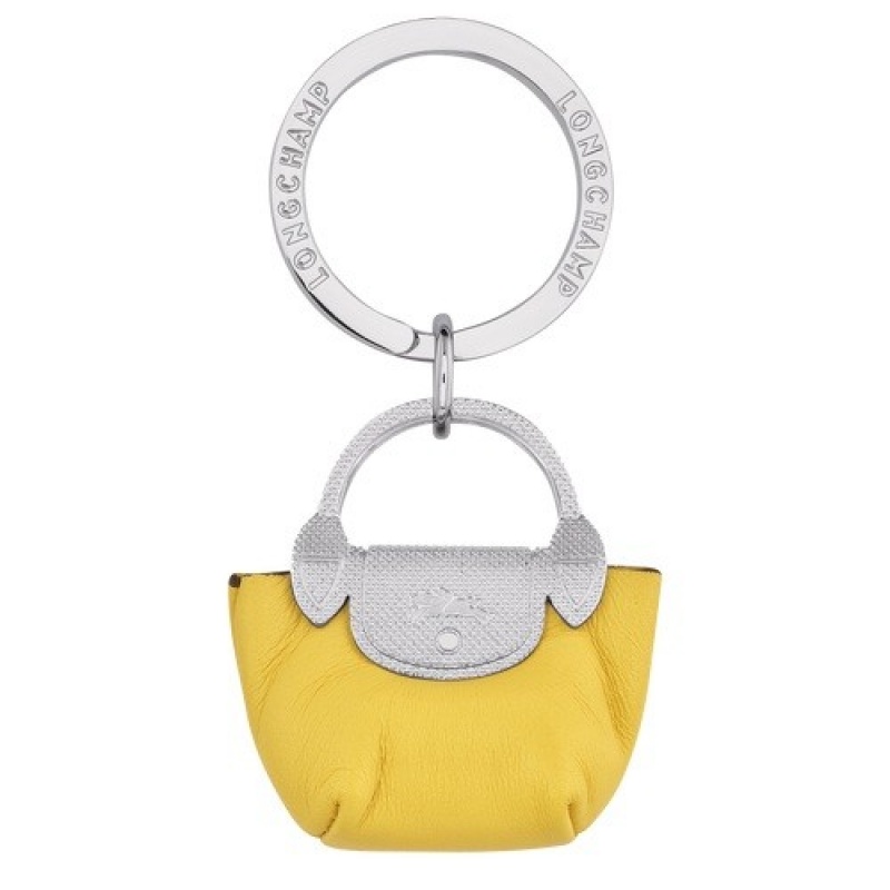 Yellow Longchamp Le Pliage Xtra Key Rings | SN-LCMP49288